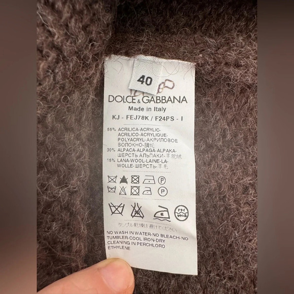 Dolce & Gabbana Alpaca Wool Poncho EU40 One Size - Picture 4 of 6
